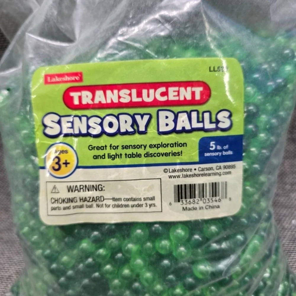 Lakeshore Translucent Sensory Balls 5lb‎ Green STEM Light Table Toy LL539